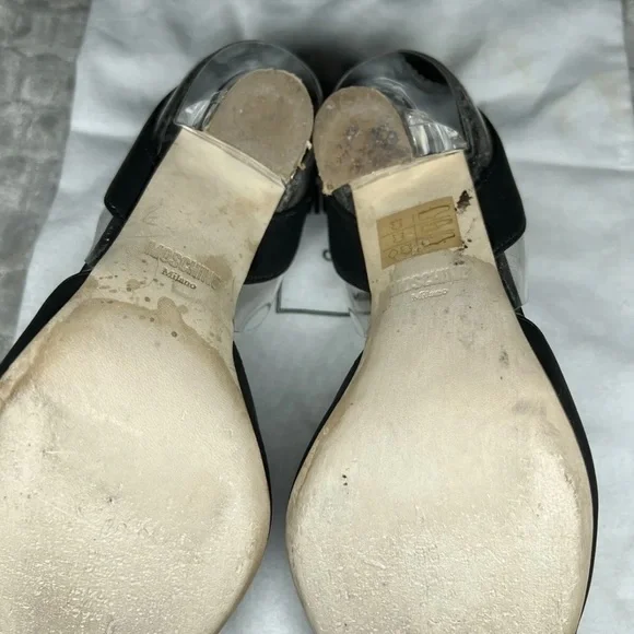 MOSCHINO WOMENS HEELS SIZE 37 1/2⭐️100% AUTHENTIC⭐️ BLACK⭐️AMAZING CONDITION